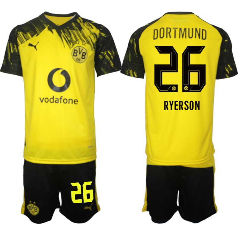 Men 2025-2026 Club Borussia Dortmund home Yellow #26 Soccer Jersey->borussia dortmund jersey->Soccer Club Jersey